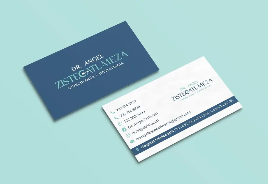 Dr. Ángel Zistecatl Meza: Tarjetas de presentación