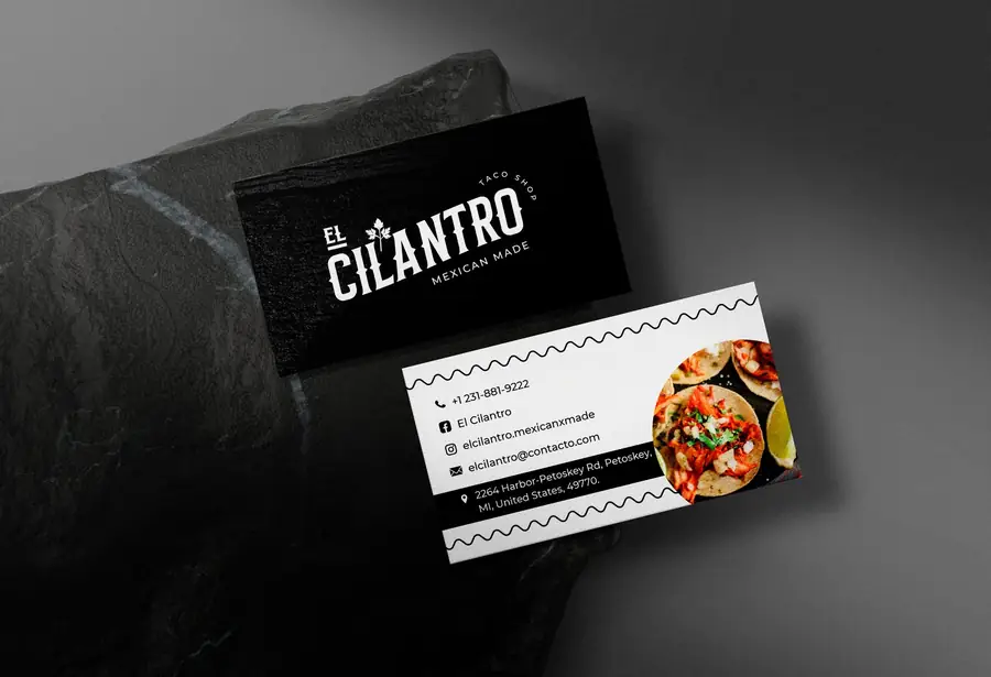 El Cilantro: Tarjetas de presentación