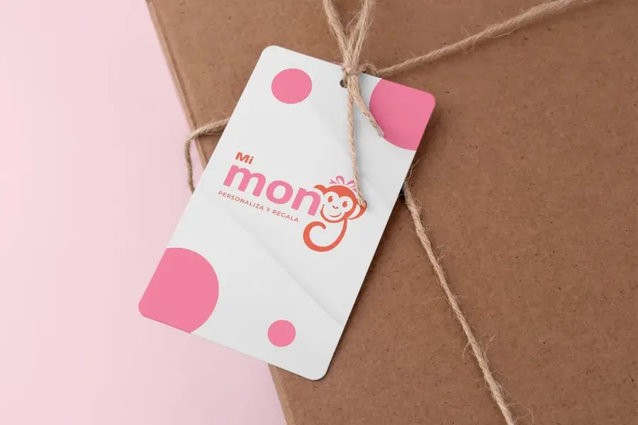 Mi Mono: Etiqueta colgante