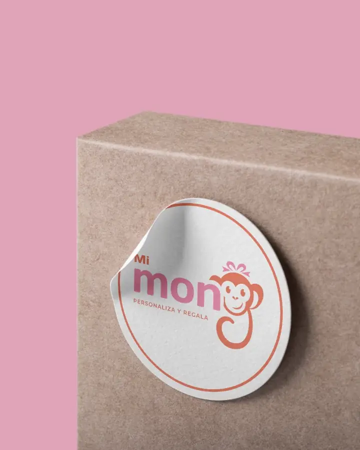 Mi Mono: Sticker en empaque